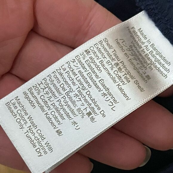 J.CREW High-rise Girlfriend Chino Pant Size 0 Navy Blue NEW Preppy Nautical - Picture 11 of 14